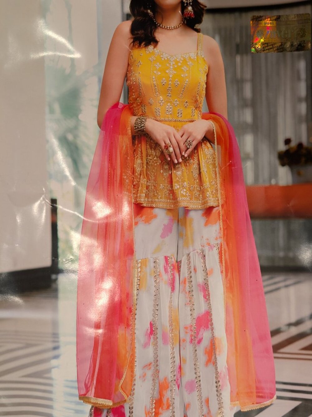 Cute Floral Indian Sharara Size medium